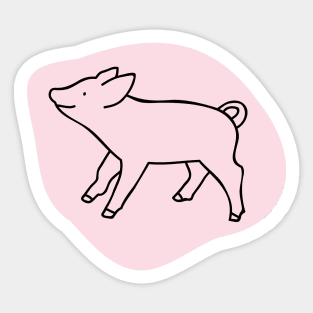 Pink piggy Sticker